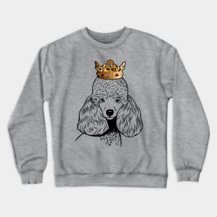 Miniature Poodle Dog King Queen Wearing Crown Crewneck Sweatshirt